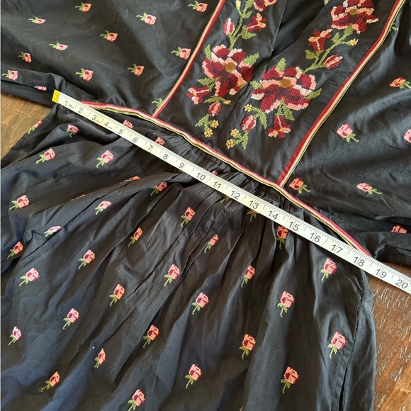FARM Rio Romantic Black Floral Embroidered Dress S - Picture 14 of 16